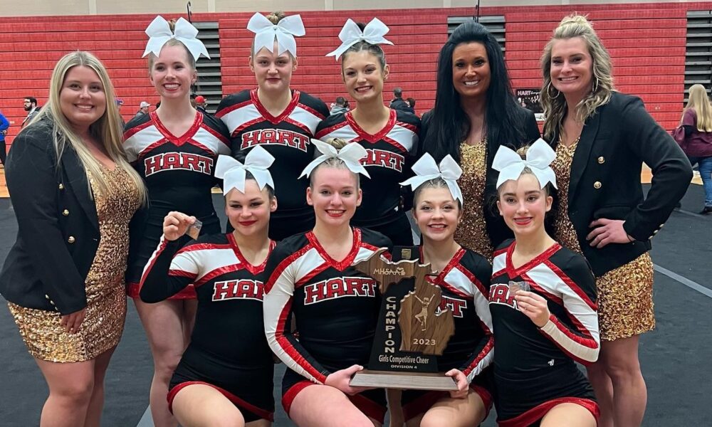 Hart competitive cheer team runs away with 2023 regional title